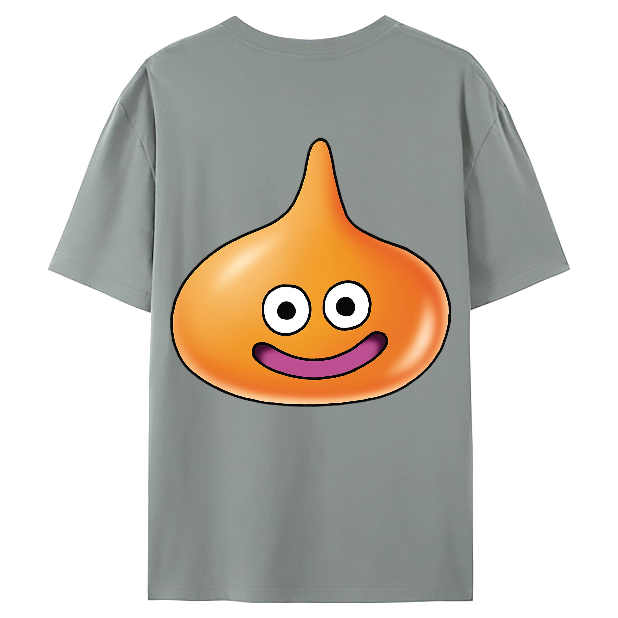 （画像用） ドラゴンクエスト Doragon Kuesuto Dragon Quest 綿100％ メンズ半袖Tシャツ（バックプリント） 通気性